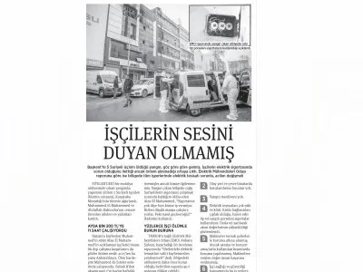 İŞÇİLERİN SESİNİ DUYAN OLMAMIŞ (BİRGÜN, 19.01.2019)
