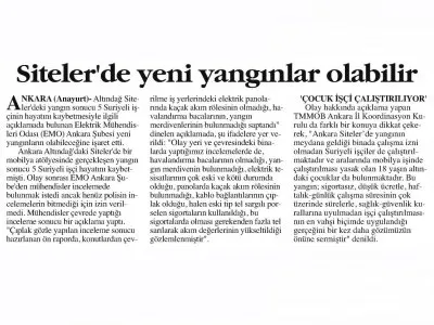 SİTELER`DE YENİ YANGINLAR OLABİLİR (WWW.ANAYURTGAZETESİ.COM., 18.01.2019)