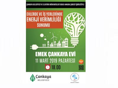 ÇANKAYA BELEDİYESİ EMEK ÇANKAYA EVİNDE ENERJİ VERİMLİLİĞİ SUNUMU YAPILACAK
