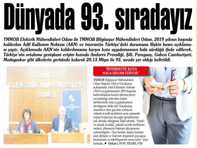 DÜNYADA 93. SIRADAYIZ (GÜÇLÜ ANADOLU)