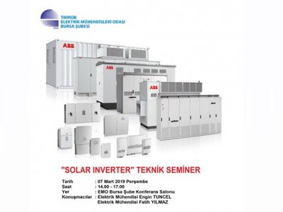 `SOLAR INVERTER`TEKNİK SEMİNER