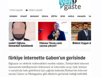 TÜRKİYE İNTERNETTE GABONUN GERİSİNDE (YENİGASTE.COM)