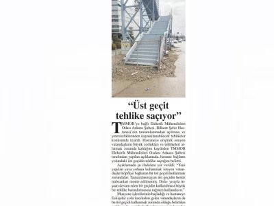 ÜST GEÇİT TEHLİKE SAÇIYOR` (BAŞKENT GAZETESİ, 15.04.2019)