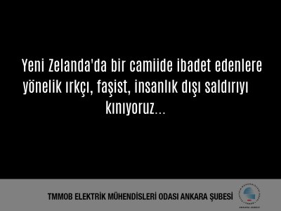 YENİ ZELANDA`DA BİR CAMİİDE İBADET EDENLERE YÖNELİK IRKÇI, FAŞİST, İNSANLIK DIŞI SALDIRIYI KINIYORUZ...
