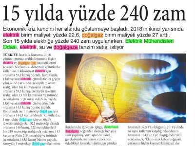 15 YILDA YÜZDE 240 ZAM (YURT GAZETESİ, 27.03.2019)