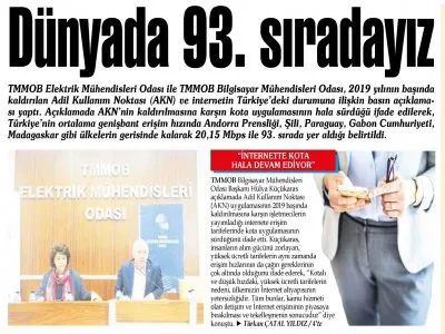 DÜNYADA 93. SIRADAYIZ (GÜÇLÜ ANADOLU)
