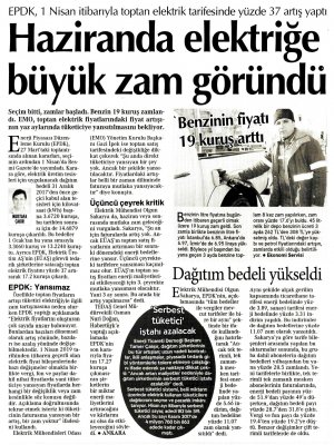 TÜKETİCİYE DE ZAM GÖRÜNDÜ (CUMHURİYET)