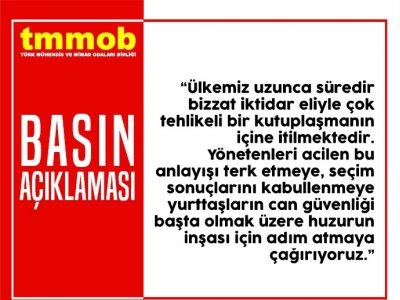 TMMOB, KILIÇDAROĞLU’NA YÖNELİK SALDIRIYI KINADI