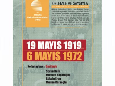 19 MAYIS 1919DAN 6 MAYIS 1972YE PANELİ