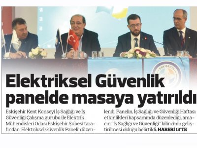 ELEKTRİKSEL GÜVENLİK PANELDE MASAYA YATIRILDI. (MİLLİ İRADE GAZETESİ) 21.05.2019
