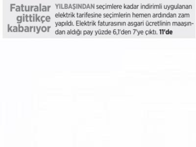 FATURALAR GİTTİKÇE KABARIYOR (BİRGÜN)