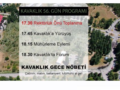 ODTÜ KAVAKLIKTA EYLEMLER SÜRÜYOR
