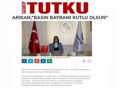 24 TEMMUZ GAZETECİLER VE BASIN BAYRAMI