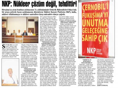 NÜKLEER ÇÖZÜM DEĞİL TEHDİTTİR (GÜÇLÜ ANADOLU)