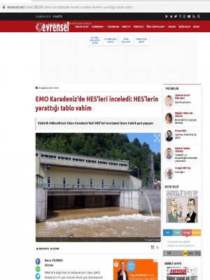 EMO KARADENİZDE HESLERİ İNCELEDİ: HES`LERİN YARATTIĞI TABLO VAHİM (EVRENSEL.NET)