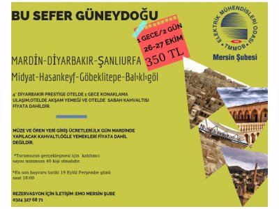 BU SEFER GÜNEYDOĞU !