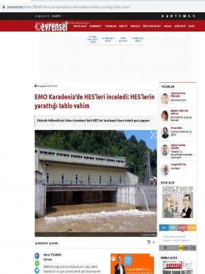 EMO KARADENİZDE HESLERİ İNCELEDİ: HES`LERİN YARATTIĞI TABLO VAHİM (EVRENSEL.NET)