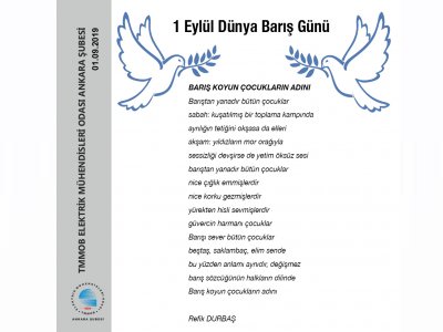1 EYLÜL DÜNYA BARIŞ GÜNÜ