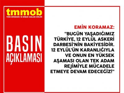 BUGÜN YAŞADIĞIMIZ TÜRKİYE, 12 EYLÜL ASKERİ DARBESİNİN BAKİYESİDİR