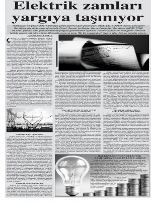 ELEKTRİK ZAMLARI YARGIYA TAŞINIYOR (BAŞKENT GAZETESİ)