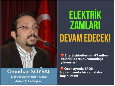 ÖMÜRHAN SOYSAL `23 DERECE` KANALINA BAĞLANARAK ELEKTRİK ZAMLARINI DEĞERLENDİRDİ