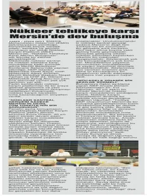NÜKLEERE KARŞI MERSİN`DE BULUŞMA (HABERCİ MERSİN)