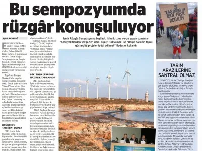 BU SEMPOZYUMDA RÜZGâR KONUŞULUYOR (BİRGÜN)