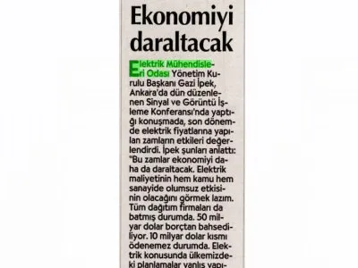 EKONOMİYİ DARALTACAK (CUMHURİYET, 10.10.2019)