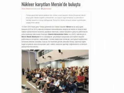 NÜKLEER KARŞITLARI MERSİNDE BULUŞTU (YESİLGAZETE.ORG)