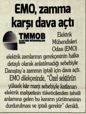 ELEKTRİK ZAMMI İPTAL EDİLSİN (KORKUSUZ)