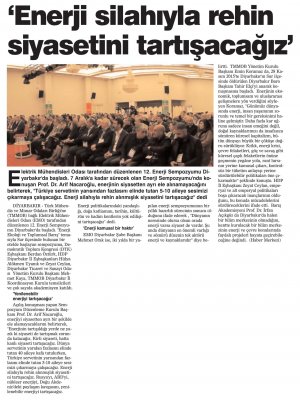 `ENERJİ SİLAHIYLA REHİN SİYASETİNİ TARTIŞACAĞIZ` (DİYARBAKIR YENİGÜN)