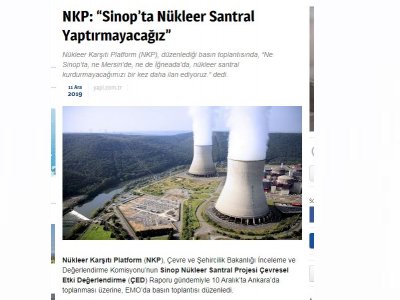NKP: SİNOPTA NÜKLEER SANTRAL YAPTIRMAYACAĞIZ (YAPİ.COM.TR)