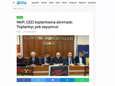 NKP, ÇED TOPLANTISINA ALINMADI: TOPLANTIYI YOK SAYIYORUZ (ETHA15.COM)