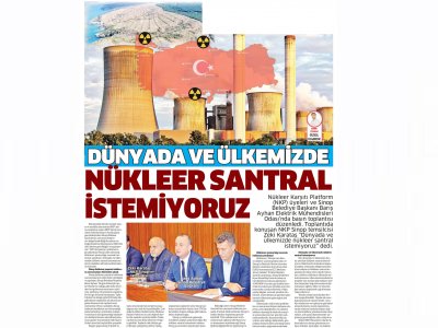 DÜNYADA VE ÜLKEMİZDE NÜKLEER SANTRAL İSTEMİYORUZ (SONSÖZ)