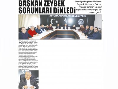 ZEYBEK SORUNLARI DİNLEDİ (TÜRKELİ GAZETESİ, 13.01.2020)