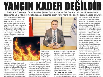 YANGIN KADER DEĞİLDİR (ANTALYA GÜNDEM - 31.01.2020)