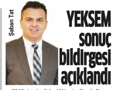 YEKSEM SONUÇ BİLDİRGESİ AÇIKLANDI (AKDENİZ MANŞET - 07.01.2020)