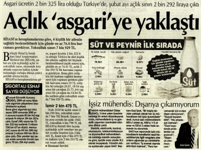 AÇLIK ASGARİYE YAKLAŞTI (CUMHURİYET)