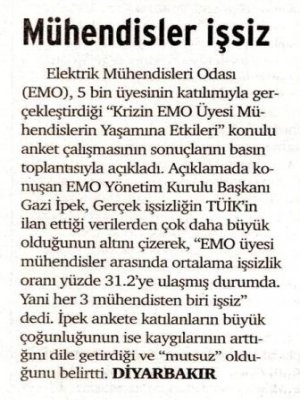 MÜHENDİSLER İŞSİZ (YENİ YAŞAM)