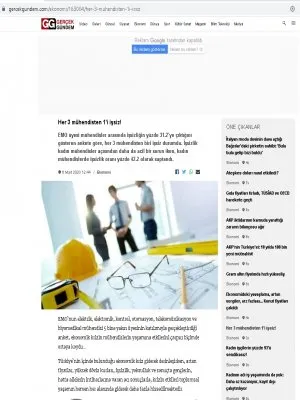 HER 3 MÜHENDİSTEN 1`İ İŞSİZ! (GERCEKGUNDEM.COM)