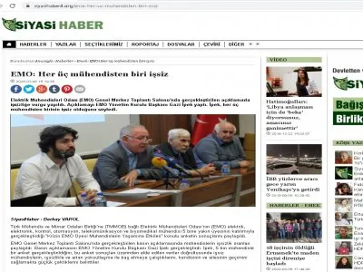 EMO: HER ÜÇ MÜHENDİSTEN BİRİ İŞSİZ (SİYASİHABER4.ORG)