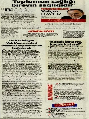 BİLİYOR MUSUNUZ? (YALÇIN BAYER-HÜRRİYET)