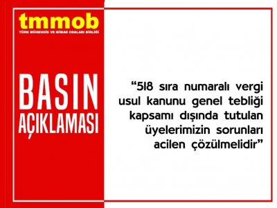 TMMOB’DEN “MÜCBİR SEBEP” ÇAĞRISI