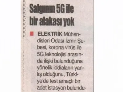 `5G İLE SALGININ BİR ALAKASI YOK` (9 EYLÜL)