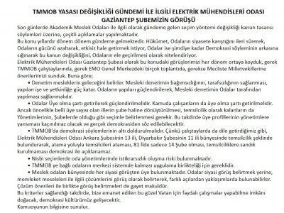 TMMOB YASA DEĞİŞİKLİĞİ