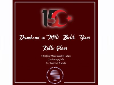 15 TEMMUZ DEMOKRASİ VE MİLLİ BİRLİK GÜNÜ KUTLU OLSUN