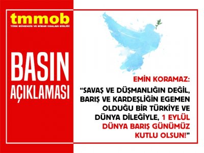 BARIŞIN VE KARDEŞLİĞİN EGEMEN OLDUĞU BİR TÜRKİYE VE DÜNYA İSTİYORUZ!