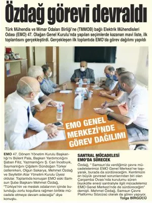 ÖZDAĞ GÖREVİ DEVRALDI (GAZETE GERÇEK)