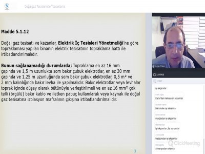 DOĞALGAZ  TESİSLERİNDE TOPRAKLAMA WEBINARI DÜZENLENDİ