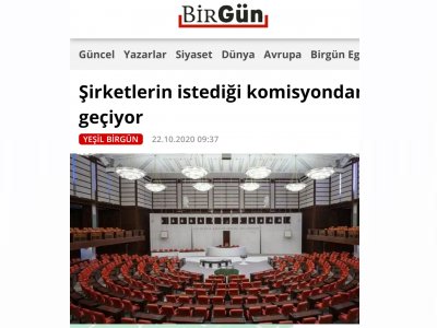 ŞİRKETLERİN İSTEDİĞİ KOMİSYONDAN GEÇİYOR (BİRGUN.NET)